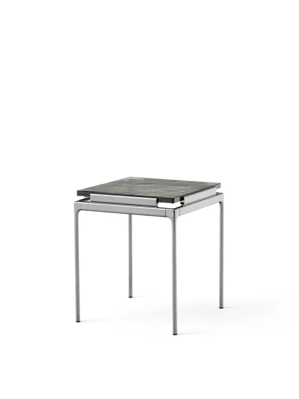 Sett LN11 Sidebord, smoked glass/ dark chrome fra &Tradition