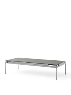 Sett LN12 Sofabord, smoked glass / dark chrome fra &Tradition