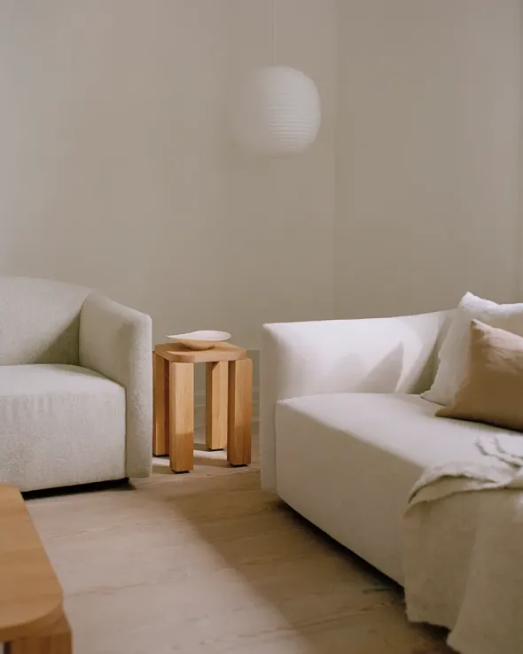 Shore Sofa 2 Seater Extended Base, quill fra New Works
