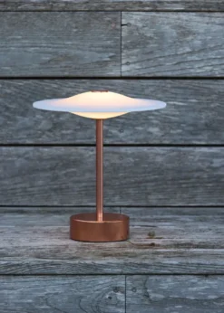 Sinus 22 Portable bordlampe, kobber af Piet Hein