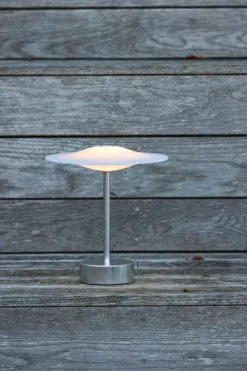 Sinus 22 Portable bordlampe, stål af Piet Hein
