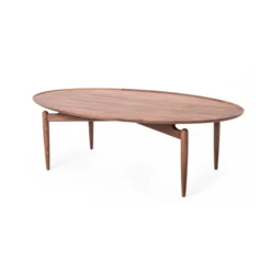 Slow Oval sofabord, valnød fra Stellar Works
