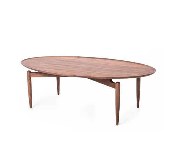 Slow Oval sofabord, valnød fra Stellar Works