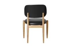 Slow spisebordsstol i eg, Ultra Black 41599 CMHR fra Stellar Works