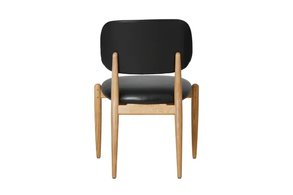 Slow spisebordsstol i eg, Ultra Black 41599 CMHR fra Stellar Works