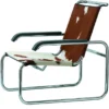 S 35 LV lænestol, brown cowhide fra Thonet