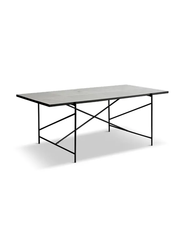 Spisebord 185, hvid marmor fra HANDVÄRK