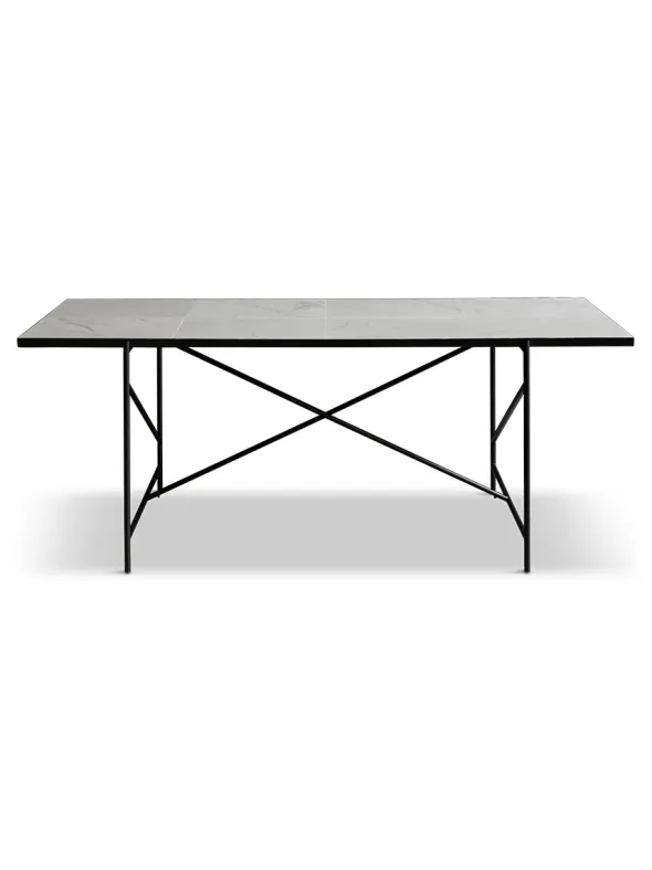 Spisebord 185, hvid marmor fra HANDVÄRK
