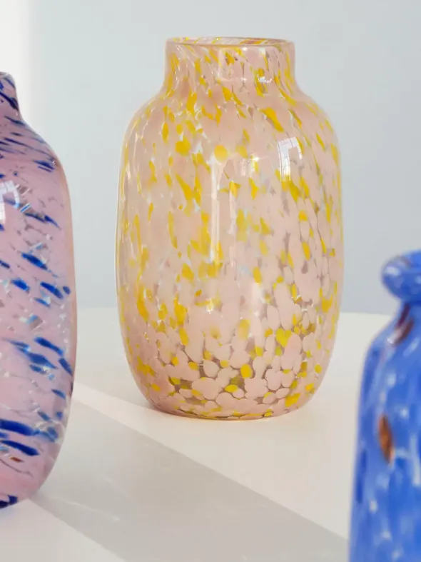 Splash Vase, Roll neck blue fra Hay