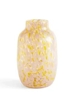 Splash Vase, Round light pink and yellow fra Hay