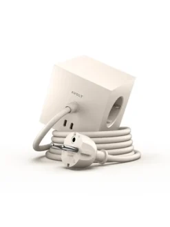 Square 1 Stikdåse med USB-C, beige fra Avolt