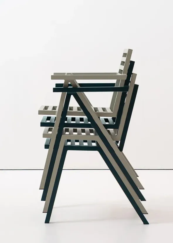 Stacking Arm Chair, grøn fra 19 Outdoors