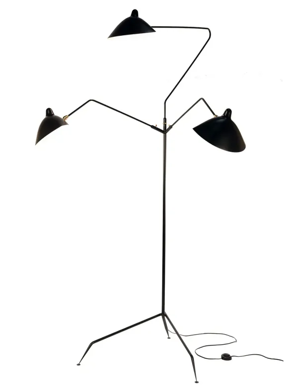 Standing Lamp w/3 Heads/Arms af Serge Mouille