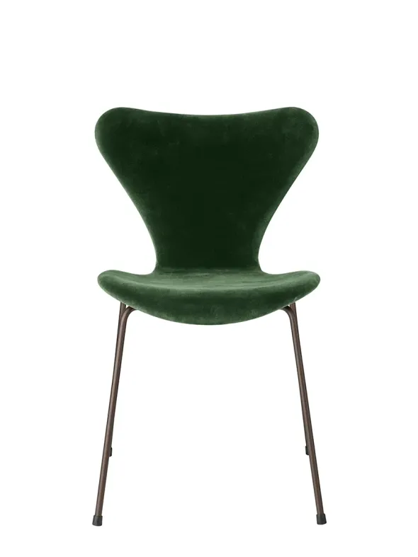 3107 Stol, fuldpolstret velour af Arne Jacobsen