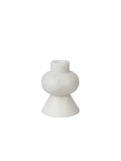 Stone Stacking Candleholder White fra Tom Dixon
