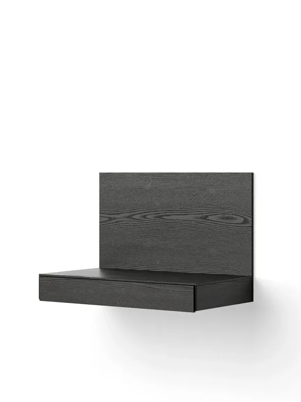 Tana Wall Mounted Desk, black stained oak fra New Works