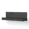 Tana Wall Mounted Media Module, black stained oak fra New Works
