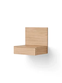 Tana Wall Mounted Nightstand, oak fra New Works