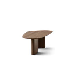 Tangent spisebord, rektangulær lakeret valnød fra DK3