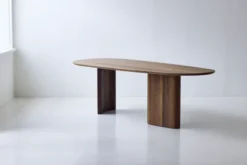 Tangent spisebord, rektangulær olieret røget eg fra DK3
