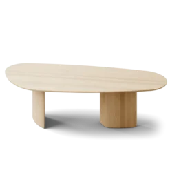Tangent spisebord, rektangulær sæbebehandlet eg fra DK3