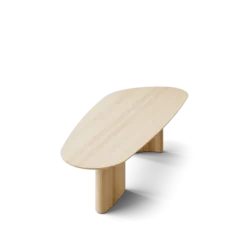 Tangent spisebord, rektangulær sæbebehandlet eg fra DK3