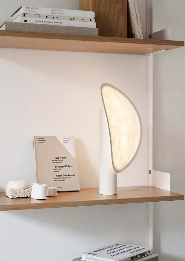 Tense Portable Bordlampe, hvid fra New Works