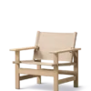 The Canvas Chair, lys olieret eg natur canvas af Børge Mogensen