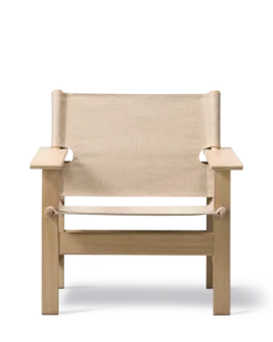 The Canvas Chair, lys olieret eg natur canvas af Børge Mogensen