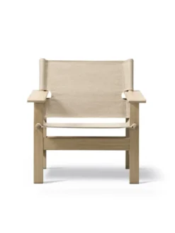 The Canvas Chair, sæbebehandlet eg natur canvas af Børge Mogensen