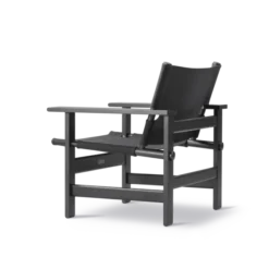 The Canvas Chair, sortlakeret eg sort canvas af Børge Mogensen