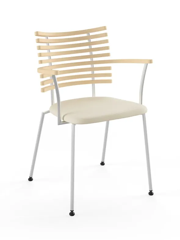 Tiger Armstol, creme læder fra Naver Collection