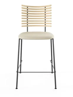 Tiger Barstol, creme læder fra Naver Collection