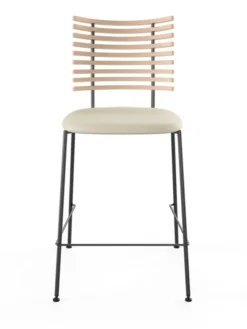 Tiger Barstol, creme læder fra Naver Collection