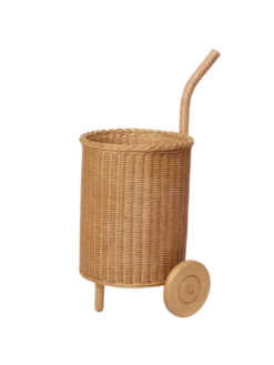 Tukki Trolley – naturlig rattan vogn fra Ferm Living