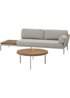 Udendørs Open-Air Sofa, inkl. loungebord i teak fra Vipp