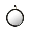 Utility Round Mirror Small Oak onyx Aged gold fra Stellar Works