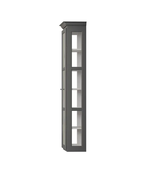 Væghængt Vitrineskab Classic V4, antracit fra Lindebjerg Design