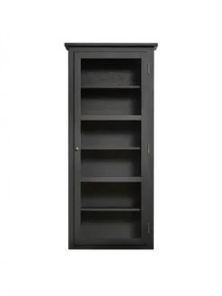 Væghængt Vitrineskab N4, dark oak fra Lindebjerg Design