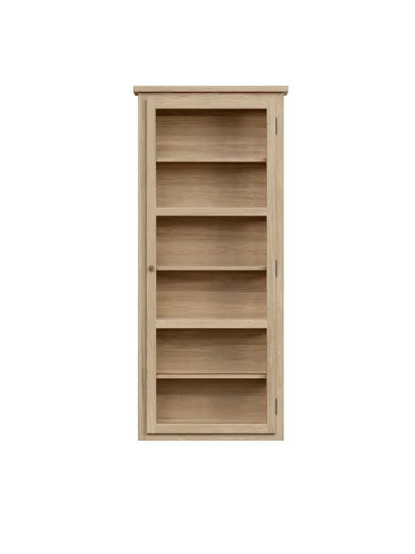 Væghængt Vitrineskab N4, light oak fra Lindebjerg Design
