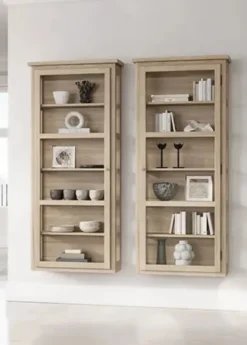 Væghængt Vitrineskab N4, light oak fra Lindebjerg Design