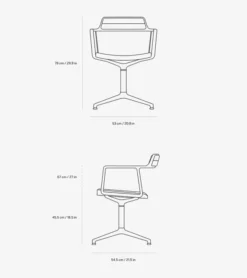 VIPP452 Swivel Chair, Lagrasse fra Vipp