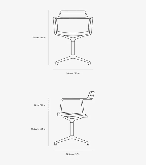 VIPP452 Swivel Chair, Lagrasse fra Vipp