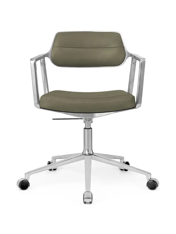 VIPP453 Swivel+ Chair m/hjul, bosco grøn læder fra Vipp