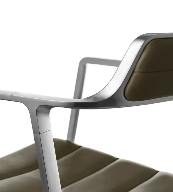 VIPP452 Swivel Chair m/hjul, bosco grøn læder fra Vipp