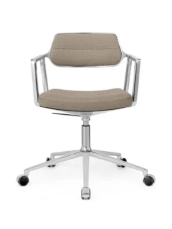 VIPP453 Swivel+ Chair m/hjul, dark sand tekstil fra Vipp