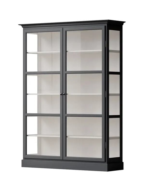 Vitrineskab Classic V2, antracit fra Lindebjerg Design