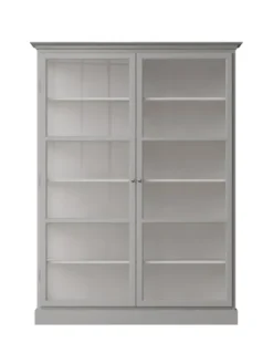 Vitrineskab Classic V2, lys grå fra Lindebjerg Design