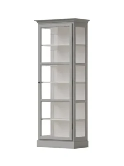 Vitrineskab Classic V1, lys grå fra Lindebjerg Design