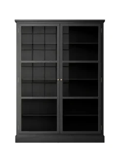 Vitrineskab N2, dark oak fra Lindebjerg Design